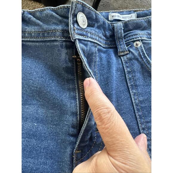 Women’s Size 12‎ Denim Blue Jeans Mid Rise Boot Cut By True Craft - Picture 6 of 13